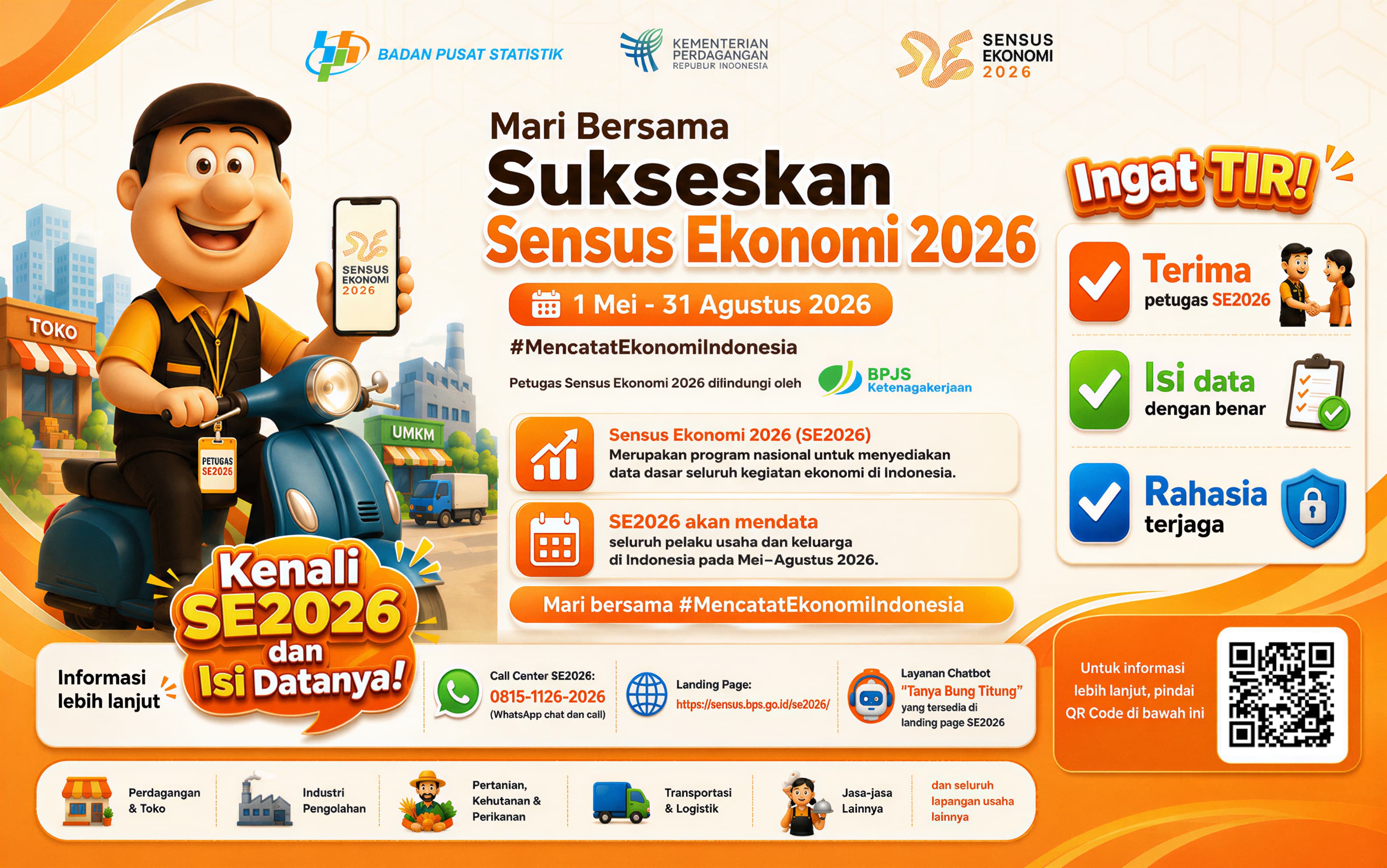 Ajakan berpartisipasi Sensus Ekonomi 2026